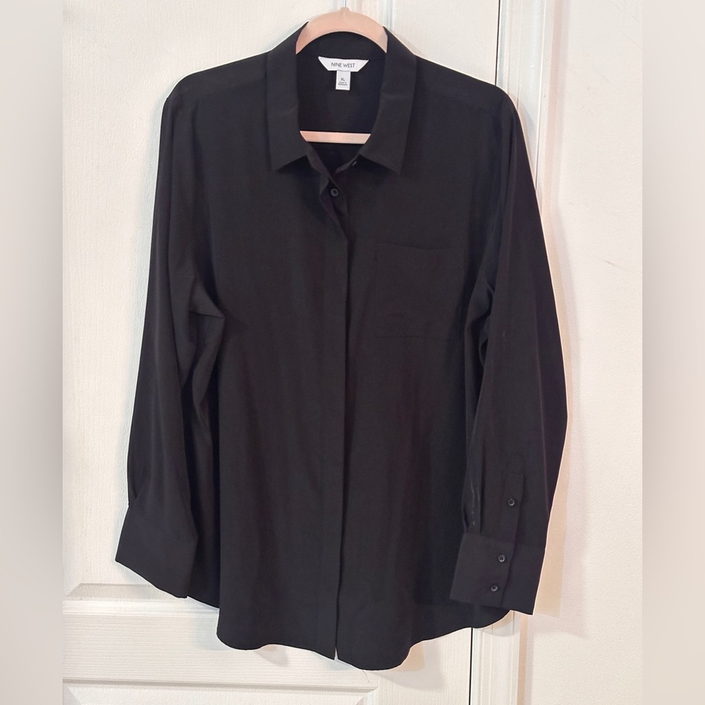 Long sleeve button down blouse